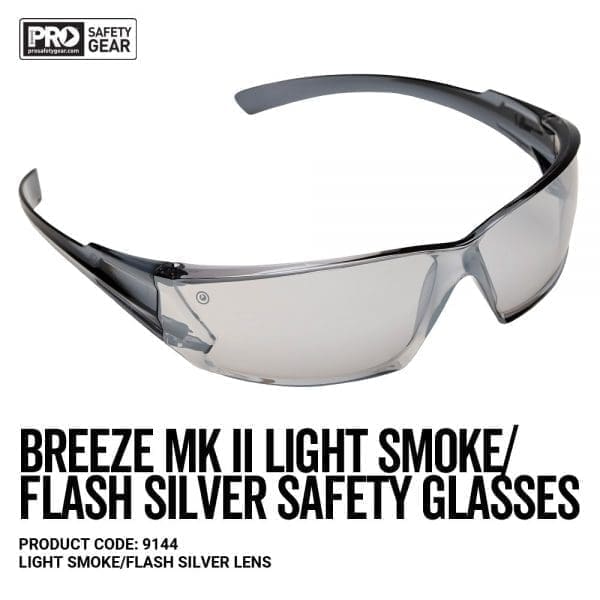 Pro Choice Breeze MK II Safety Glasses - Light Smoke in QLD